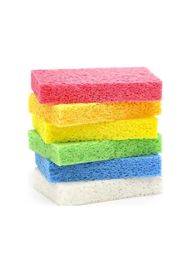 Sıkıştırılmış Selüloz Süngeri Çizilmez Doğal Bulaşık Süngeri Bulaşık Temizlik Süngeri 3 Adet