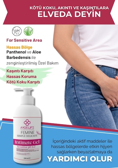 Ayos Life Genital Bölge Kararma Karşıtı Ph Dengeli İntim Yıkama Jeli 250 ML