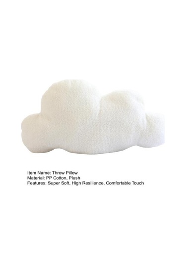 Gri Atmak Yastık Sevimli Rahat Dokunmatik Pp Pamuk Dolması Oturma Odası Kanepe Bulut Şekli Yastık Yastık Günlük Kullanım L