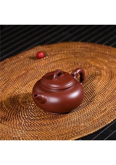 El Demlik Cevheri Büyük Kırmızı Çaydanlık Kung Fu Çay Potu Bambu Kiraz Çaydanlıklar Altın