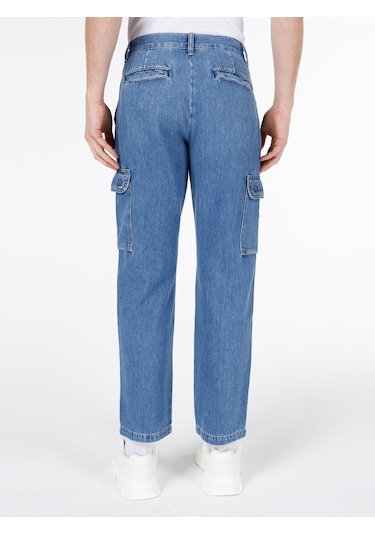 Colins 162 Blair Kargo Kesim Orta Bel Düz Paça Mavi Erkek Pantolon Cl1068707 001 Colins 162 Blair Kargo Kesim Orta Bel Düz Paça Mavi Erkek Pantolon Cl1068707 001