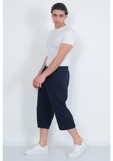 Lukitus Battal Büyük Beden Kapri Erkek Eşofman Altı Lacivert