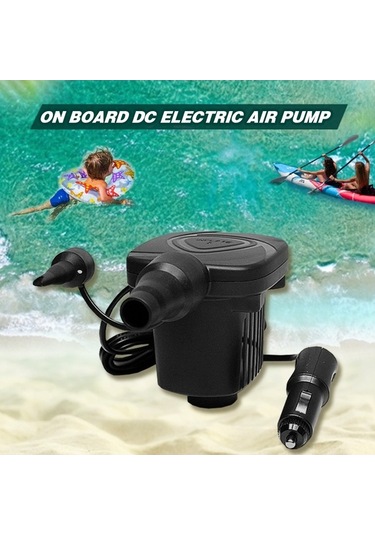 Trendooze Yatağı Tekne Taşınabilir Siyah Şişme Şişirme Pompası Pompa Oto Kamp İçin Hava Hava Hava Elektrikli Dc Araba Araba 50w 12v Vw Siyah