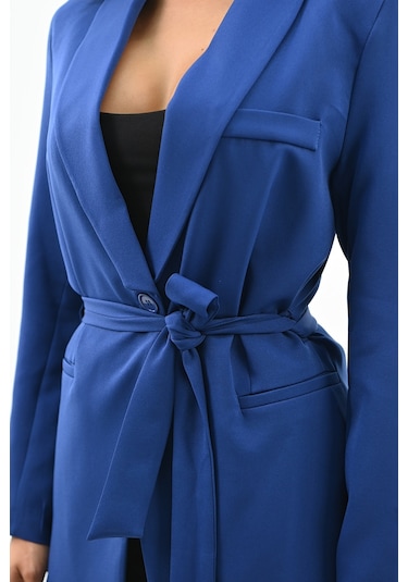 Kadın Kuşaklı Blazer Ceket 9004-1-24 001
