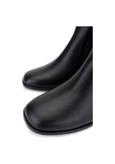 Tamer Tanca Kadın Hakiki Deri Siyah Topuklu Bot 1120 615 Bn Bot Sk25-26 Sıyah Derı Siyah Deri