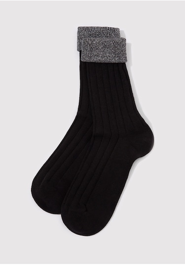 Mavi - Siyah Soket Çorap 1910958-900 Siyah