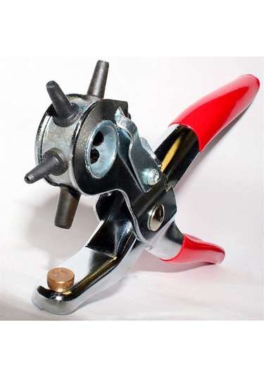 Gajeena Derin Delik Açıcı Pense, Çok Amaçlı Metal Gövde, 6 Farklı Boyut 2-4.5mm , Deri-kumaş-kartondan Temiz Delikler, Kolay Kullanım