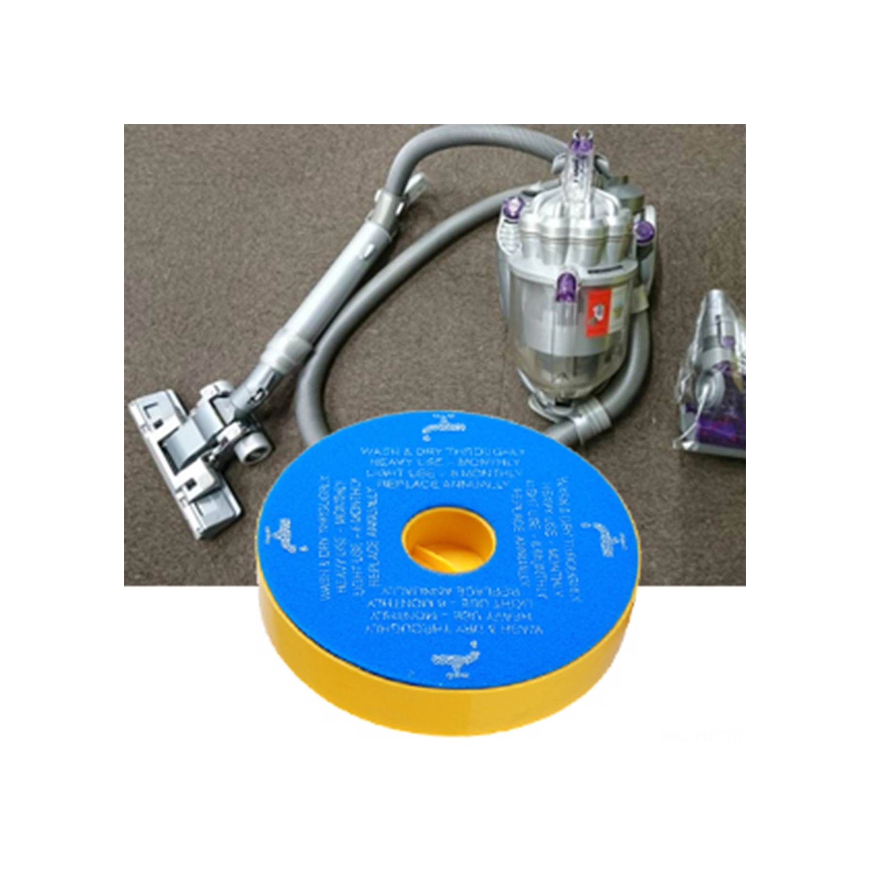 Hangfox Dyson Dc05/dc08/dc14/dc15 İçin Ön Filtre, Sponge Malzeme, Toz Filtreleme, Motoru Korumak, Tekrarlı Kullanım, Beyaz-mavi-sarı