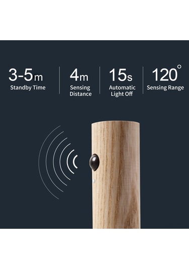 Skycity Usb Şarjlı Manyetik Duyusal Gece Lambası - Hareket Ve Işık Sensörlü, Taşınabilir Kahverengi