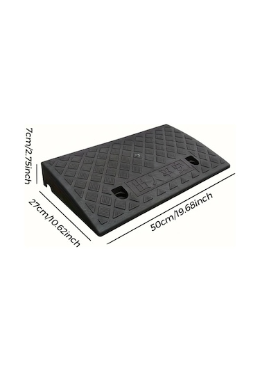 Willowhaven Taşınabilir Eşik Rampası Bj1654 Siyah Yaşlılar Engelliler Kaymaz Plastik Rampa