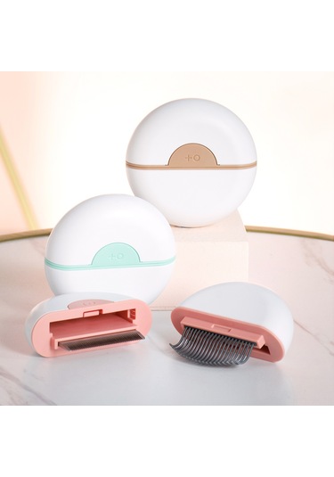 Vkemall Uzun Tüylü Evcil Hayvanlar İçin Yeşil Çift Fonksiyonlu El Aleti: Paslanmaz Çelik Tutanak Ve Doku Düzenleyici Tarak - Kedi Köpek Tüy Temizleyici