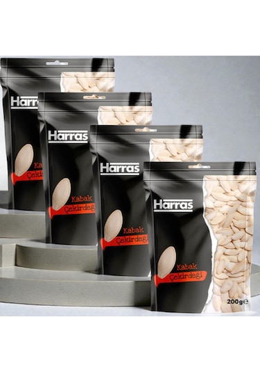 Kavrulmuş Tuzlu Kabak Çekirdeği 200 Gr X 4 Adet