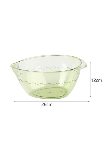 Homyl Pirinç Yıkama Kevgir Elek Tahıl Fasulye Için Süzgeci Yeşil