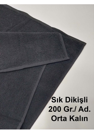 Siyah Berber Havlusu Denizli 50x90 Cm 12'li