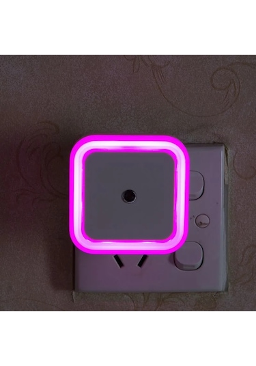 Lyfskablosuz Sensör Led Gece Lambası - Mini Kare Bebek Odası Aydınlatma Abkırmızı Kırmızı