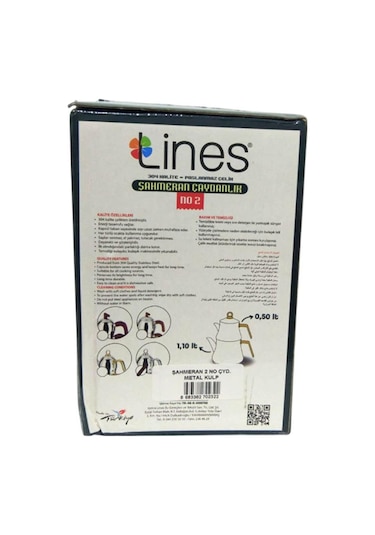 Yonca Lines Şahmeran Mini Boy 2 No Çelik Çaydanlık Metal Sap Gri