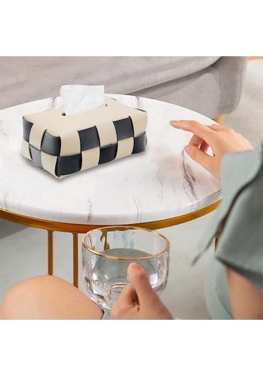 Suntek Tezgah Vanity Otel Dekorasyon Bej Için Doku Kutusu Doku