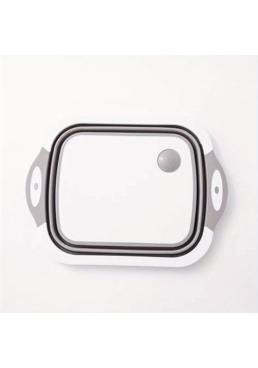 Tcherchi Açık Havada Kamp ve Seyahat İçin Taşınabilir Katlanabilir Kesme Tahtası Gri Beyaz