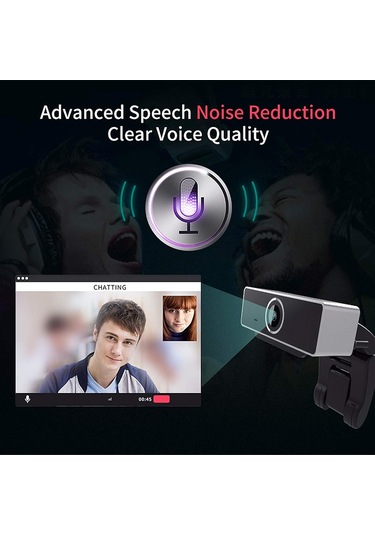 1080p Mikrofonlu Tam Hd Web Kamerası, Usb Akıllı Bilgisayar Kamerası, Tak Ve Çalma, Sosyal Video İçin Sürücüsüz, Canlı Akış, Uzaktan Eğitim