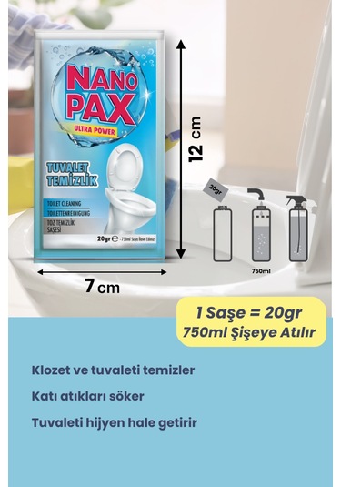 Nanopax Ultra Toz Saşe Temizlik Seti 6 Adet Saşe 6'lı Set