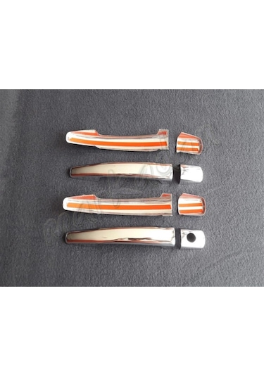 Markadan Citroen C4 Krom Kapı Kolu 2004-2010 4 Kapı Paslanmaz  Çel