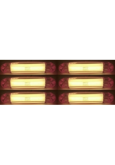 6 Adet Kalın Neon Led Lamba Turuncu 12-24 Volt