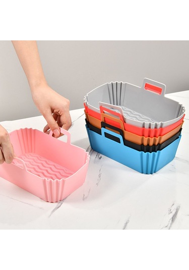 Ninja Air Fryer Gray Gri İçin Dikdörtgen Silikon Kap