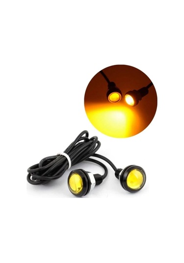 Replax Kartal Göz Turuncu 12v Ayna Altı Led Lamba 22 Mm 2 Li Cob
