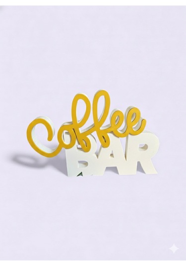 Sarı Coffee Bar Dekoratif Biblo - Kahve Köşenize Sıcaklık Katan Samimi Aksesuar