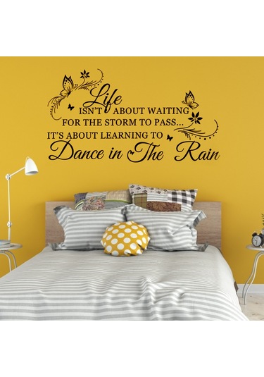 Benzersiz Duvar Sticker'ı Kelebekli İngilizce Harfler Çıkarılabilir Duvar Kağıdı Ev Yatak Odası Dekoru Diğer