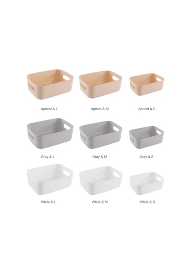 Monyee Küçük Boy Gri Pp Malzeme Ev Ofis Çeşitli Eşya Saklama Sepeti Taşınabilir Kollü Yığılabilir Organizer Gri