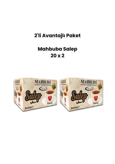 Mahbuba Salep Toz Sahlep Tarçınlı 2'li Avantaj Paket 20x20gr