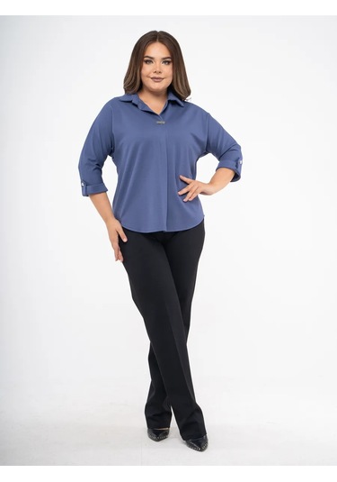 Hanıfa Ofis Oversize Bluz 305842068 Siyah