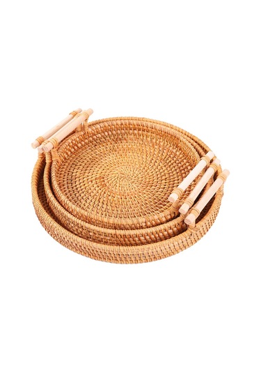 Suntek Gıda Meyve Tatlısı Depolama Için Dokuma Servis Tepsisi Büyük Tepsi Diğer