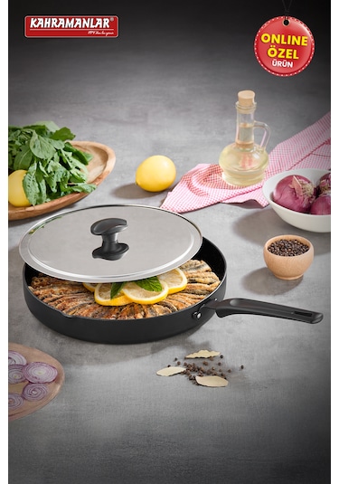 Kahramanlar Fish Master Kapaklı Balık Tavası 36 CM