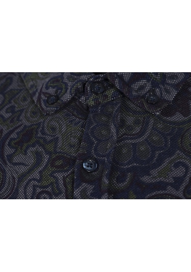 Arma Erkek Şal Desenli Gömlek K8gko1050 İndigo