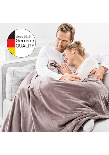 Beurer  HD 150 XXL Cozy bej ısıtmalı battaniye Füme