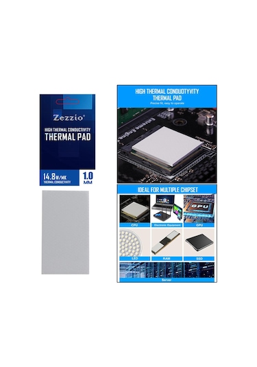 Suntek Gpu/cpu Bellek Ssd Soğutucu 85x45x1.0mm Için Silikon