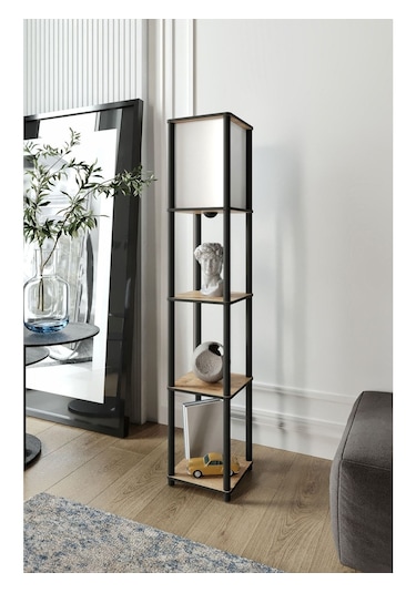 Ravilo Sakura Raflı Lambader Meşe, 1. Sınıf Mdf Ve Pvc Başlık