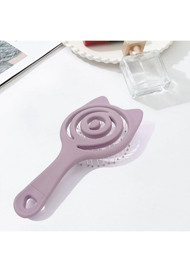1 Adet Sevimli Kedi Desenli Saç Açıcı Saç Tarağı, Saç Derisi Masajı, Kuru Ve Islak Saç Fırçası - Purplepurple