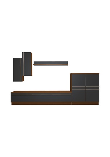 Decoraktiv Eko 6b Mdf Std Tv Ünitesi Tv Sehpası Ceviz - Antrasit