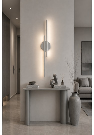 Aden Modern Led Duvar Apliği Günışığı Gri