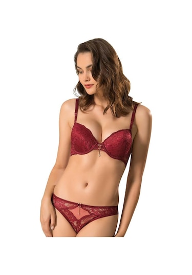 Le Jardin 5040 Dantelli Bayan Destekli Sütyen Külot Takım 001