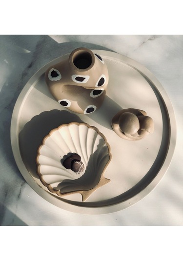 Thiramis Homeconcept Mocha Sevgili Detay Dekoratif 4'lü Set