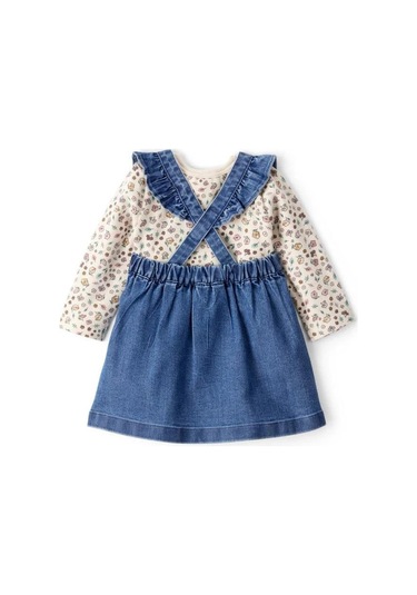 Kız Bebek Salopet Set Ctr-1t600510 Mavi