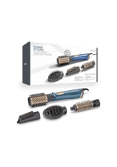 Babyliss AS965E Stylepro 1000 W Döner Başlıklı Hava Üflemeli Saç Şekillendirme Seti