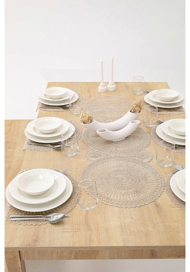 Bilgiçler Amerikan Servis Supla Ve Runner Seti 6 Kişilik 7691375014694