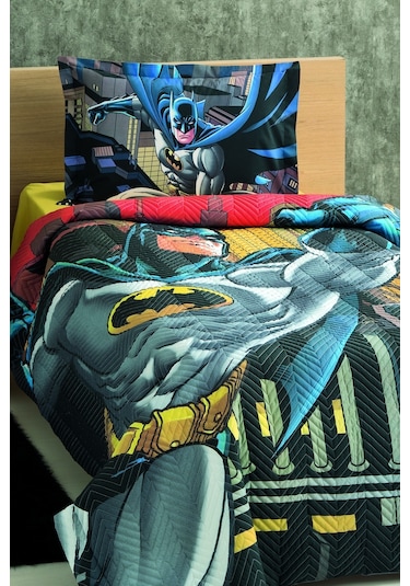Özdilek  Batman Yellow Tek Kişilik Lisanslı Kapitone Çocuk Nevresim Takımı
