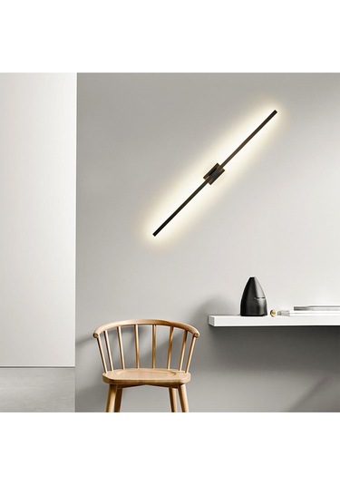 Ledli Sword Led Duvar Aplik 70cm Mat Siyah
