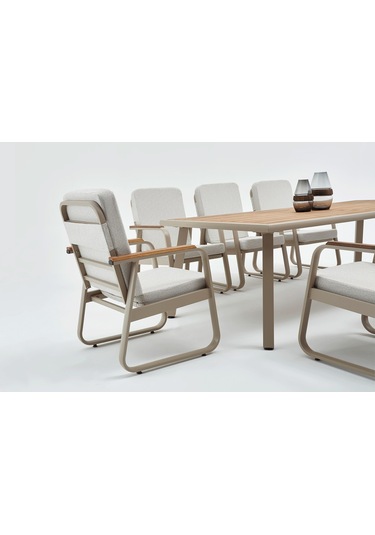 Erinöz Milano Masa Bella Sandalye Takımı - Kum Rengi - 100x230cm Kum Rengi